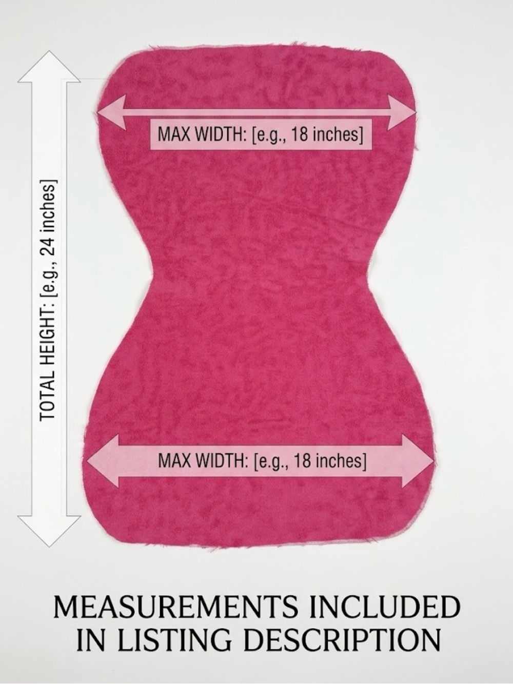 New Unbranded Pink Textured Hourglass Fabric Remnant